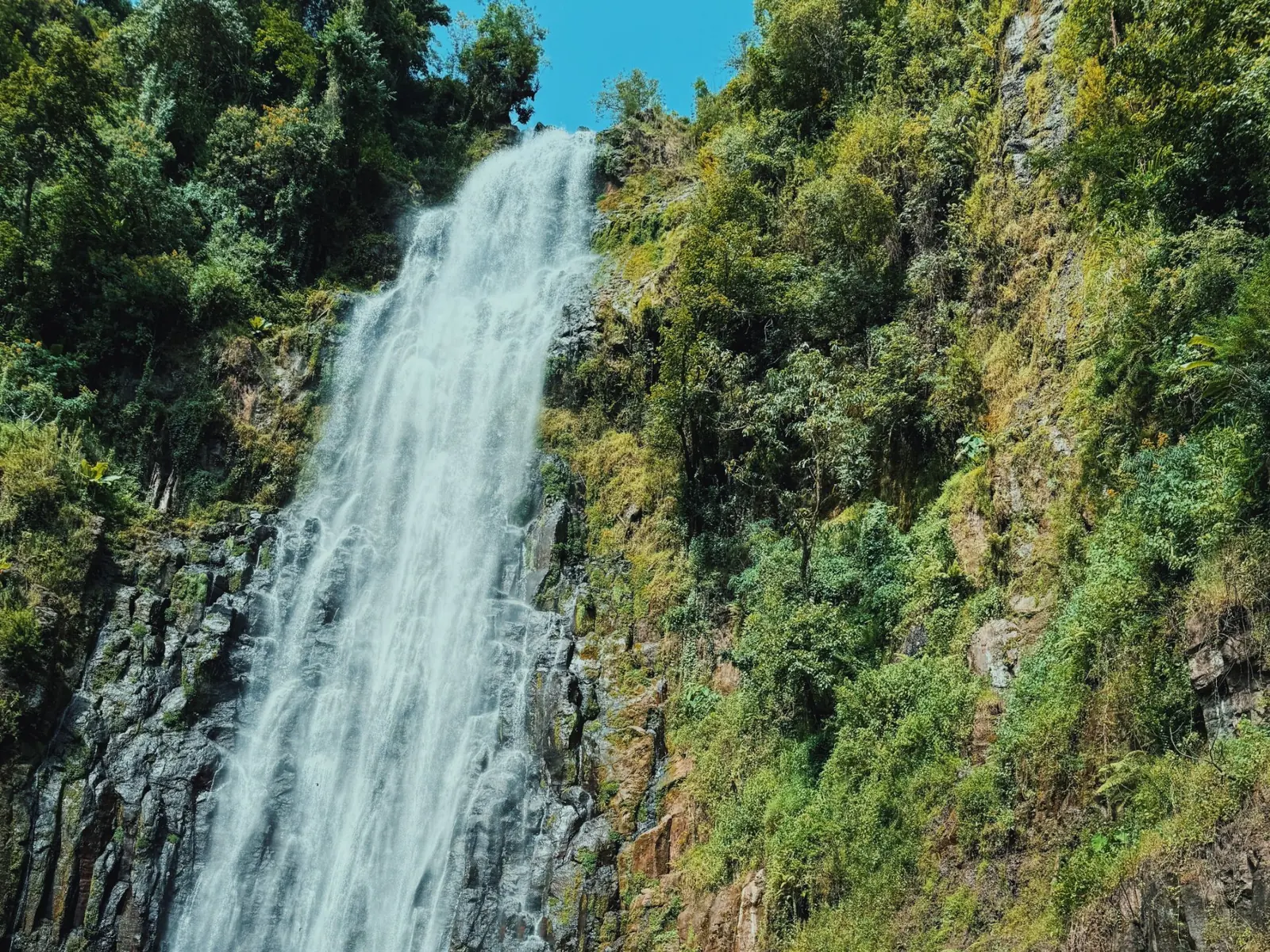 The top of the Materuni waterfall